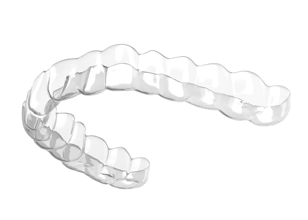 Clear dental retainers stand alone.